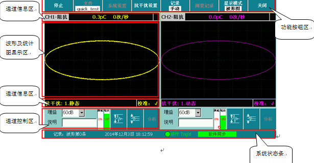 局部放電檢測儀主機(jī)系統(tǒng)軟件的主窗口 局部放電檢測儀主機(jī)系統(tǒng)軟件的主窗口